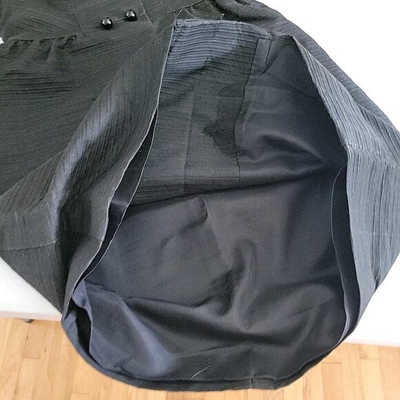 Vintage Bullocks Wilshire Wynshire Black Double Breasted Textured Dress Classic - Picture 4 of 16